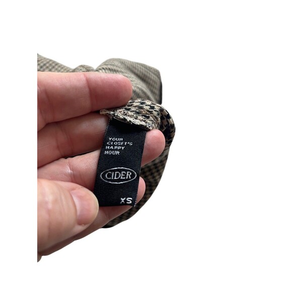 Cider Houndstooth Square Neck Twee Dress Size Xs - Picture 6 of 6